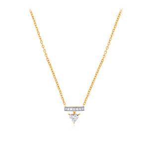 Colgante de Oro Amarillo de 18K con Diamantes y Diseño de Ojo Turco, Corte Brillante Redondo, Joyería de Lujo Moderna para Mujer, Uso Diario - Product Image 1