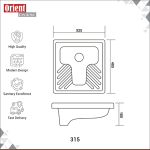Très demandé, qualité supérieure, pour salle de bain, style design traditionnel, toilettes à la turque en céramique durables pour usage domestique - Product Image 3