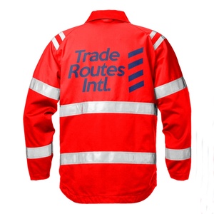 Customizable B2B Reflective Stripe Coverall Waterproof Industrial Outdoor Workwear <b>Jacket</b> for Comfort and Safety - Product Image 4