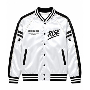 Chaqueta Bomber de Invierno Unisex con Cuello Alto, Exterior de Seda, Resistente al Viento, Personalizable OEM, Cómoda - Product Image 1