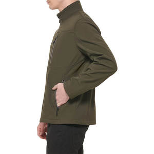 Chaqueta Softshell Verde Oliva para Hombre, Cortavientos, con Cierre Frontal, Corte Regular, para Senderismo al Aire Libre, con Bolsillos, para Otoño - Product Image 6