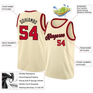 Jersey de Baloncesto Personalizado Rojo y Negro, Cosido, con Impresión Digital Premium, Malla, Uniforme Deportivo Auténtico, Diseño de Logotipo Personalizado - Product Image 6