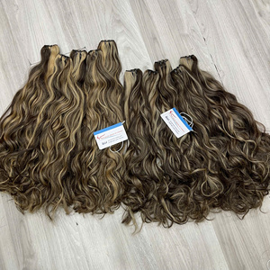 Meilleures ventes : Extensions de cheveux vietnamiens Super Double Drawn, mèches brutes naturelles ondulées, précommande - Product Image 1