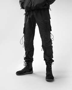 Pantalones Cargo Utilitarios Personalizados al por Mayor para Hombre, de Algodón, Estilo Paracaídas, de Cintura Media, Holgados, Rectos, con Múltiples Bolsillos, para Streetwear - Product Image 2