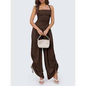 Combinaison Courte Ceinturée Élégante pour Femme – Tenue Décontractée d'Été à Manches Courtes Coupe Ample – Vêtement Tendance Personnalisable - Product Image 5