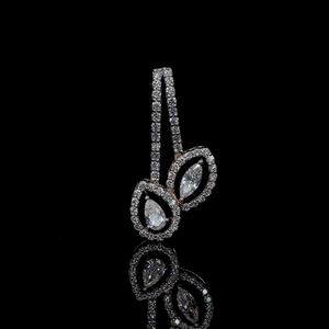 Luxury Pear Cut Lab Grown Diamond <b>Pendant</b> | 14K <b>Solid</b> <b>Gold</b> Rhodium Plated | Women's Everyday Office Wear Jewelry | IGI Certified - Product Image 1