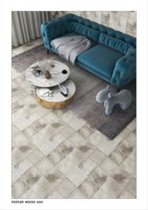 Carrelage en porcelaine imitation bois de style classique 600x600 mm, finition mate avec grain réaliste pour les intérieurs rustiques modernes, carreaux indiens - Product Image 6