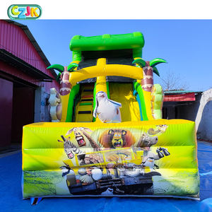 Tobogán Acuático Gigante Barato, Tobogán Acuático Inflable Comercial <span class=keywords><strong>de</strong></span> León, Piscina - Product Image 4