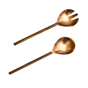 High Quality Stainless Steel <b>Salad</b> Spoon Set Gold <b>Salad</b> Servers Set Hammered Metal Fork and Spoon Long Beaded Handle <b>Salad</b> <b>Tools</b> - Product Image 5