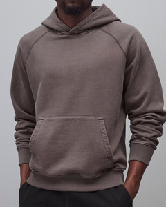 Sajjawal Zipper-Up Oversized Regular Fit 100% Cotton Fleece Heavyweight Solid <b>Waterproof</b> Mens Unisex Hip Hop Winter Hoodie - Product Image 2