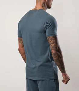 Camisetas de Manga Corta con Cuello Redondo, Diseño Moderno, Corte Ajustado para Hombre, 100% Algodón Jersey, Estilo Transpirable con Dobladillo, para Gimnasio y Entrenamiento - Product Image 4