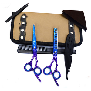กรรไกรตัดผมมืออาชีพสำหรับร้านเสริมสวย กรรไกรซอยผมเหล็กกล้าคาร์บอนคมกริบ สำหรับคนถนัดขวา คุณภาพสูง - Product Image 1