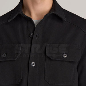 Veste d'hiver en toile 100% coton au design tendance, tissu de haute qualité, durable, tenue streetwear à la mode, logo sur le devant - Product Image 6