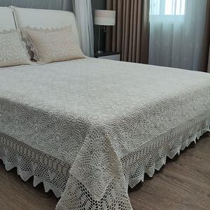 <span class=keywords><strong>Couvre</strong></span>-<span class=keywords><strong>lit</strong></span> en crochet artisanal, taille King Queen, dentelle blanche en coton, style vintage, fait main, élégant, <span class=keywords><strong>couvre</strong></span>-<span class=keywords><strong>lit</strong></span> rétro, literie rétro - Product Image 4