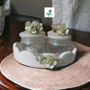 Craft Emporium Exports - Recipiente para Almacenamiento de Alimentos Hecho a Mano, Apilable, Apto para Lavavajillas, con Diseño de Flores de Resina - Product Image 6
