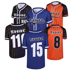 Camiseta de Béisbol Americana Personalizada para Hombre y Mujer, Nombre del Equipo, Número, Logotipo Sublimado, Uniforme de Alta Calidad - Product Image 1