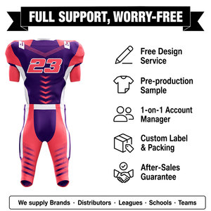 Camiseta de Fútbol Americano Personalizada para Hombre, Sublimada, Transpirable, de Poliéster, Cuello en V, Manga Corta, Número de Equipo 23 - Product Image 3
