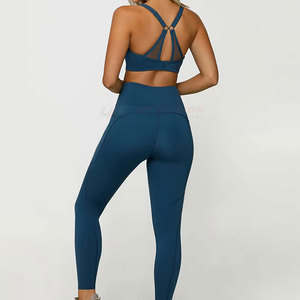 Conjunto de Yoga de 2 Piezas sin Costuras, Transpirable, de Alta Calidad, Cintura Elástica, Ropa Deportiva para Mujer - Product Image 4