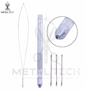 Factory Direct Anti Slip Stainless Steel Hair Extension Loop <b>Threader</b> <b>Needle</b> Pulling Hook Device Barber Micro Rings Extensions - Product Image 5
