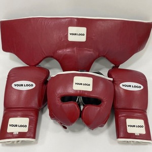 ชุดนวมชกมวย Pro Punching Boxing Gloves ปรับแต่งได้ พร้อมเชือกผูกและแถบตีนตุ๊กแก หนังแท้ สำหรับคิกบ็อกซิ่ง ออกกำลังกาย ฝึกซ้อม MS-MZ-CBS-11 - Product Image 4