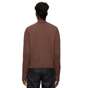 Chaqueta de Punto Ajustada para Hombre, Cuello Alto, Cierre Frontal con Cremallera, Elástica y Suave, Deportiva, Casual, para Entrenamiento, Viajes, Uso Diario, Proveedor OEM ODM - Product Image 2