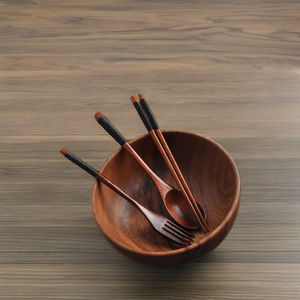 Juego de utensilios ecológicos de 5 piezas de bambú natural personalizable al por mayor, colección de cocina sostenible - Product Image 1