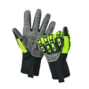Heavy Duty Welding Gloves Goatskin Leather Anti-Impact Anti-Slip Vibration Reduction Reinforced Cuff 12 oz Thickness Latex-Free - Product Image 5