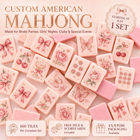 Lot de Mahjong Américain Personnalisé en Gros, 160 Tuiles, Idéal pour les Organisateurs d'Événements, les Cadeaux de Fête et les Projets de Cadeaux d'Entreprise