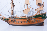 Modèle de bateau en bois personnalisé OMH Batavia T400, modèle de navire hollandais moderne, artisanal, peint à la main, décoration de table