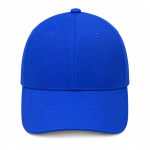 Casquette de baseball en coton bleue à 6 panneaux, réglable, unisexe, décontractée, couleur unie, visière incurvée - Product Image 4