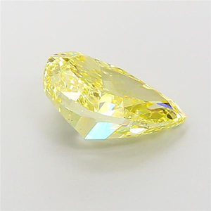 เพชรทรงลูกแพร์สีเหลือง CVD ผลิตในห้องปฏิบัติการ รับรองโดย IGI จาก MANYA JEWELS น้ำหนัก 3 ถึง 4 กะรัต เจียระไนอย่างดีเยี่ยม สำหรับทำเครื่องประดับ - Product Image 5