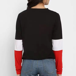 เสื้อยืดคอตตอน 100% พิมพ์โลโก้ตามสั่ง ผ้า 230 GSM เสื้อยืดผู้หญิงคุณภาพสูง แขนยาว เสื้อผู้หญิง - Product Image 5