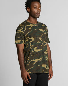 เสื้อยืดแขนครึ่งพิมพ์ลายพรางของผู้ชายเสื้อผ้าฝ้ายแท้สำหรับฤดูร้อนน้ำหนัก260กรัม - Product Image 4