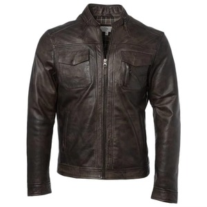 Manufacturer Embroidery Street Wear <b>Leather</b> <b>Jacket</b> Custom Genuine <b>Leather</b> <b>Jackets</b> for Winter <b>Men</b> Waterproof Breathable - Product Image 1