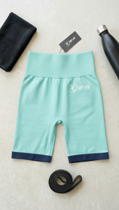 กางเกงขาสั้นออกกำลังกายเอวสูง ยกกระชับสะโพก สำหรับโยคะ ฟิตเนส ปั่นจักรยาน เอวยางยืด แห้งเร็ว ระบายอากาศได้ดี - Product Image 6