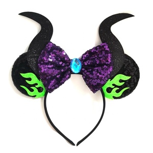 Diadema inspirada en orejas de maléfica para Halloween, diadema inspirada en Minnie Mouse, gran oferta - Product Image 1