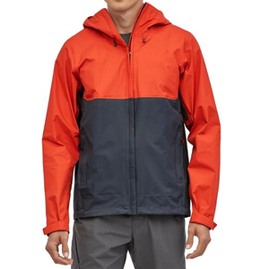 Unisex Hooded Color Blocking <b>Waterproof</b> Raincoat Casual Outdoor <b>Jacket</b> Polyester/Nylon Zipper Closure Autumn Wear - Product Image 1
