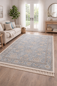 Tapis berbère marocain tissé à la main aux motifs géométriques, chameaux, maisons et étoiles - Product Image 3