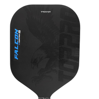 Raquettes de pickleball en fibre de carbone thermoformées entièrement personnalisables OEM ODM, prix de gros, poignée en PU premium, noyau en nid d'abeille polymère