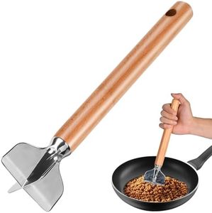 Hachoir à viande en acier inoxydable de 11 pouces, outil pour hacher le bœuf, gadget de cuisine robuste en métal - Product Image 1