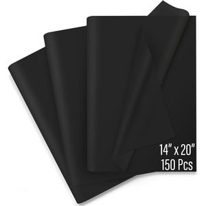 150 Fogli di Carta Velina Nera per Confezioni Regalo, 14x20 Pollici - Carta da Regalo Nera per Decorazioni Natalizie e Fai-da-Te - Product Image 3