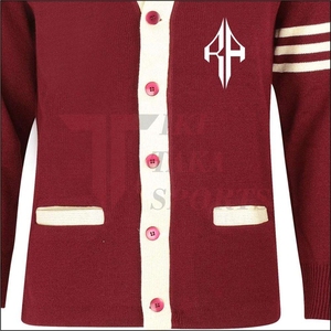 Suéter Cárdigan Tejido a Mano Unisex de Alta Calidad, Diseño de Parches Invernal, Antiarrugas, Estampado Luminoso, Bordado, con Cordones - Product Image 3