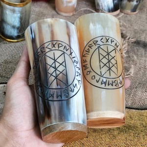 Handcrafted Natural Horn Glass Premium Eco Friendly Drinking Glass Durable Unique Luxury <b>Table</b> Decor Item Set - Product Image 4
