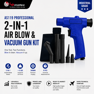 Professional <b>Pneumatic</b> Kit <b>Tools</b> Hand Held Air Vacuum Cleaner Gun Blower Compressed Air Wonder Gun LEMATEC Taiwan Made - Product Image 1