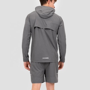 Men's <b>Waterproof</b> <b>Jacket</b> with Zipper Closure Stand Collar Front Pocket OEM Service Gray Casual Autumn Wear - Product Image 6