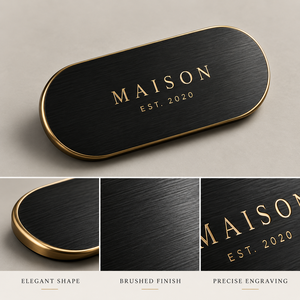 Plaque signalétique métallique personnalisée pour l'identification des meubles, l'emballage des produits, OEM ODM - Product Image 5