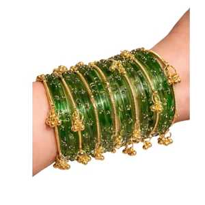 High Demanding Pakistani & Indian Churiyan Sets Women's Lightweight Wedding Wear Bridal Design Kashmiri <b>Bangles</b> Chudiyan Set - Product Image 1