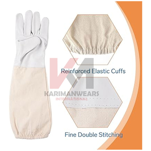 Bee Keeping <b>Gloves</b> Comfortable Fit Leather <b>Gloves</b> Sting Protection Extended Sleeve Custom OEM - Product Image 4