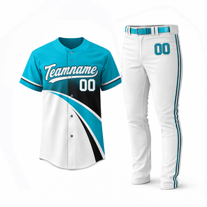 Vêtements de softball respirants à séchage rapide, jersey boutonné pour garçons, unisexe, chemises noires pour hommes - Product Image 5