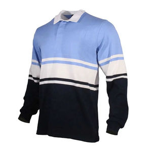 Camisetas de Rugby Vintage Personalizadas, Polo de Manga Larga, 100% Algodón, Logotipo Bordado, Camiseta de Rugby para Hombre - Product Image 1